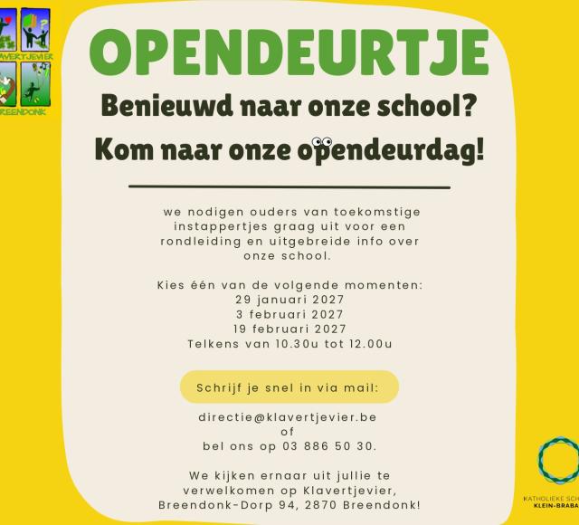 affiche opendeurtje